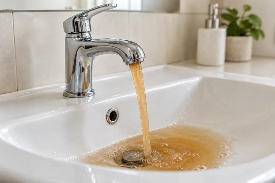 Discolored water