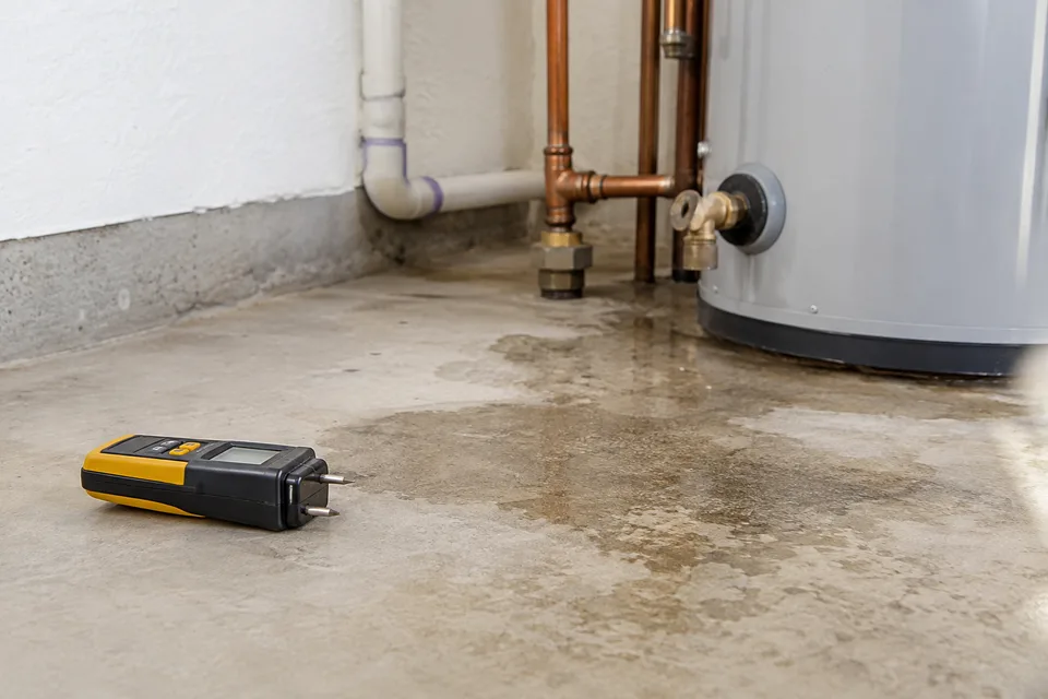Possible under-slab leak